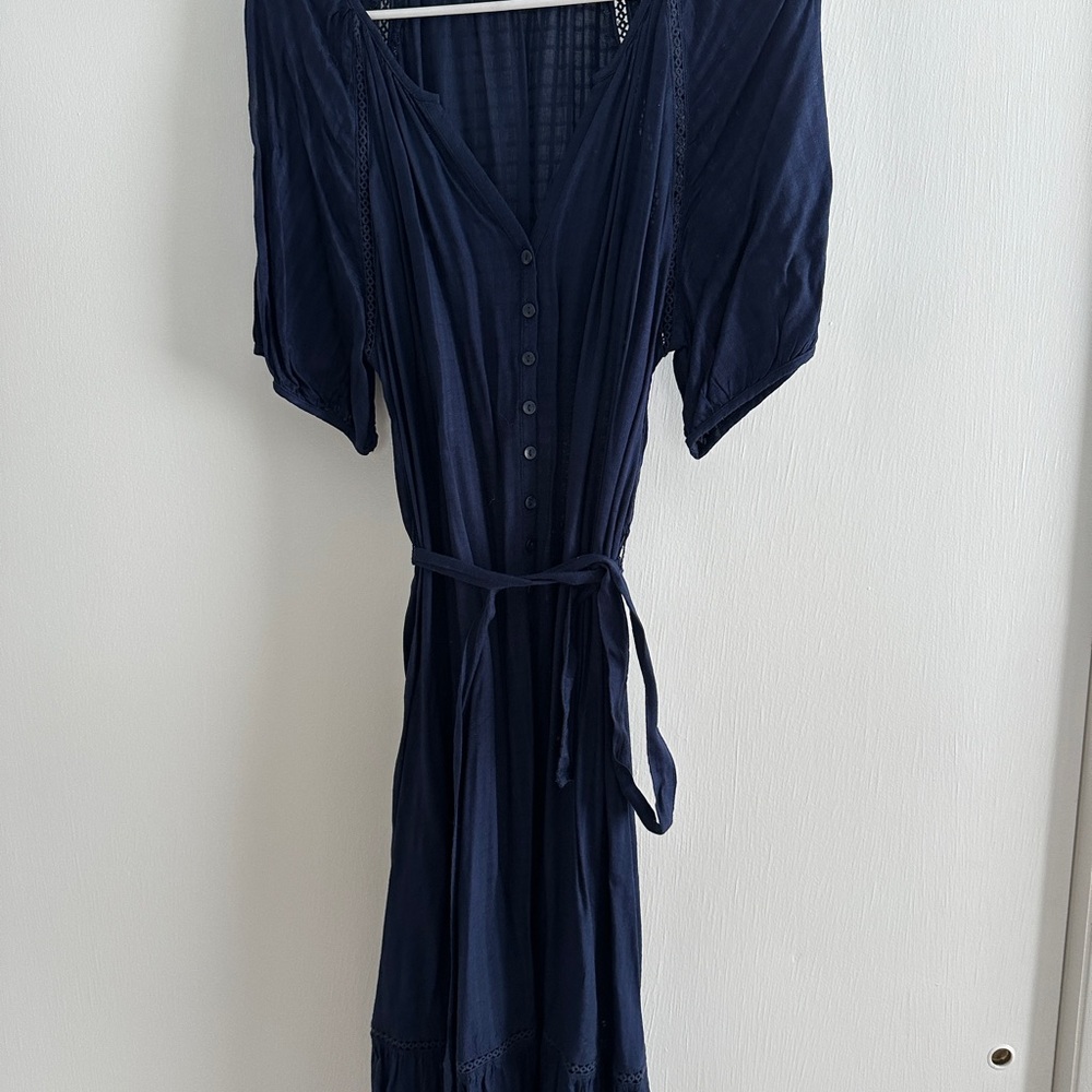 Navy Blue Women's Midi dress